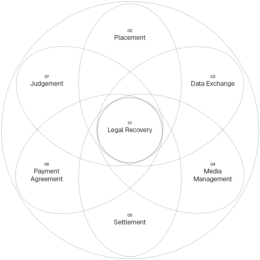 Legal Recovery Lifecyle Diagram